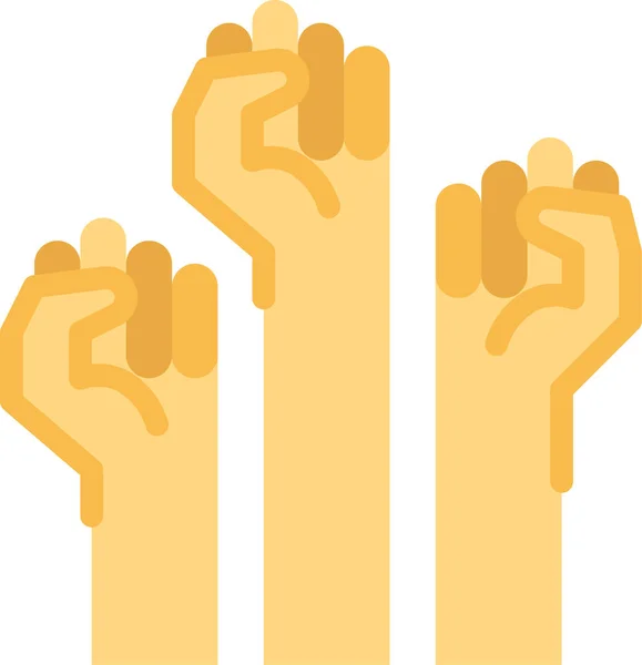 Ikona Solidarności Ręka Społeczność — Wektor stockowy