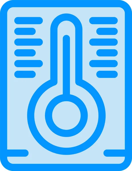 Icono Contorno Lleno Temperatura Medición Estilo Contorno Lleno — Vector de stock