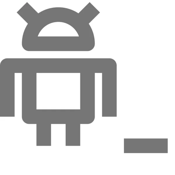 Android Мінімізувати Мінус Значок Стилі Контурів — стоковий вектор