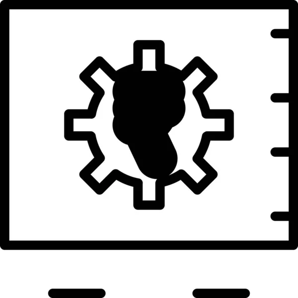 Locker Bescherming Roepie Pictogram Omtrek Stijl — Stockvector