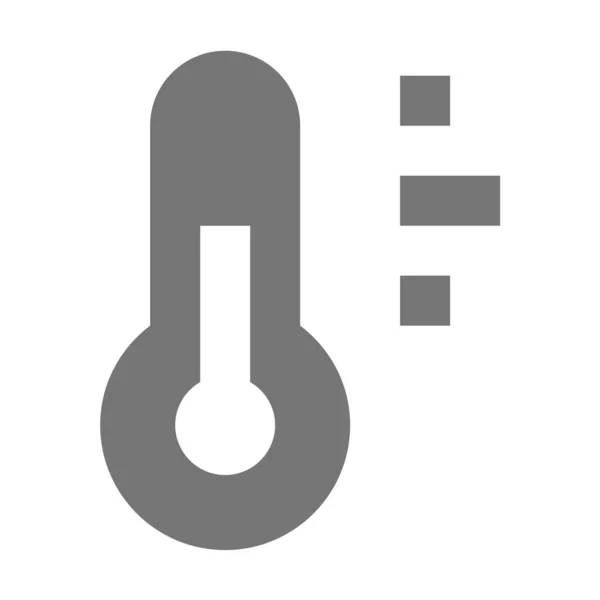 Kitchen Temperature Thermometer Icon Solid Style — Stock Vector