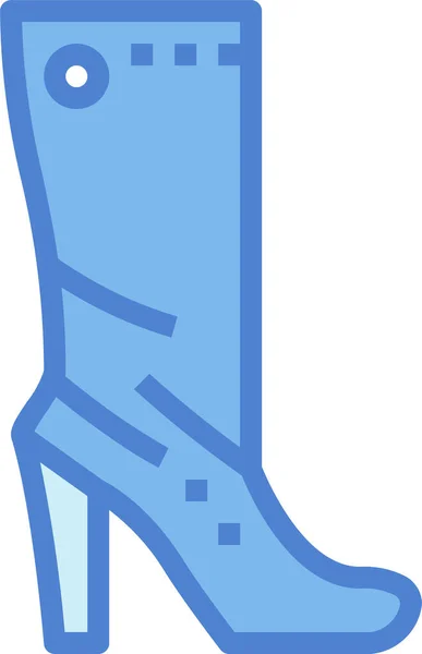 Значок Черевика Взуття Каблук Заповненому Стилі — стоковий вектор