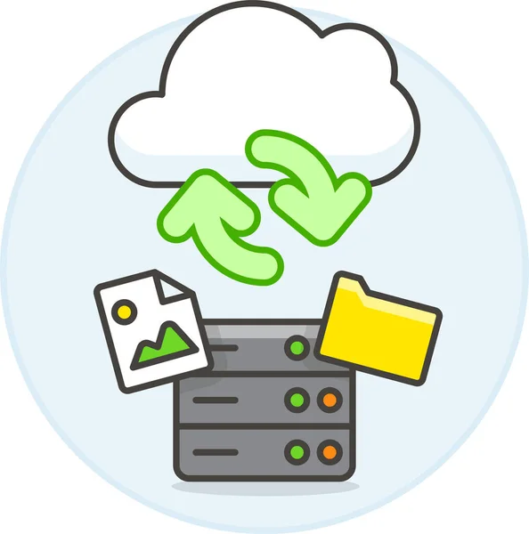 Backup Cloud Computing Ikon — Stock vektor