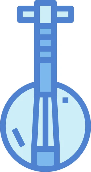 Instrumento Banjo Instrumentos Icono — Vector de stock