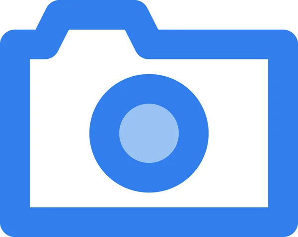 Icono Foto Interfaz Cámara Estilo Contorno Lleno — Vector de stock