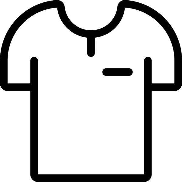 Camiseta Suéter Icono Superior Estilo Del Esquema — Vector de stock