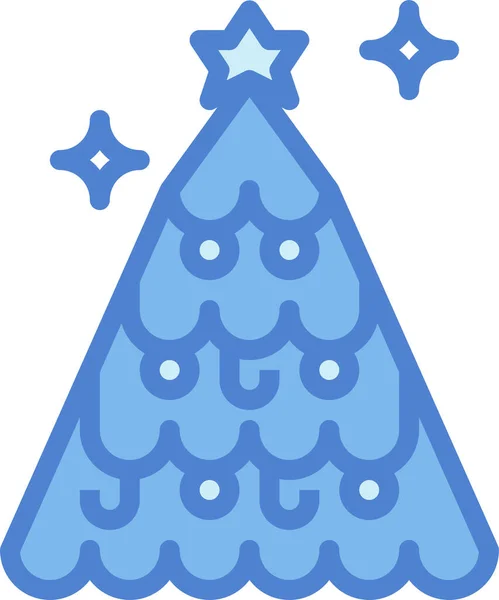 Árbol Navidad Icono Navidad — Vector de stock