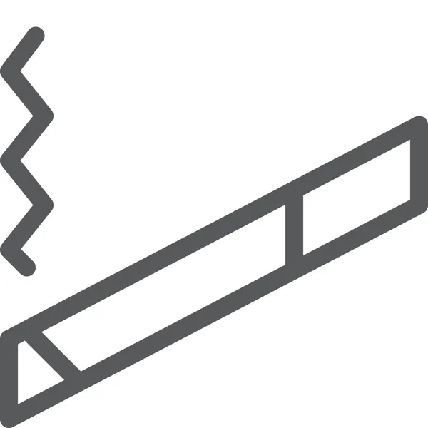 Площа Дозволена Значок Сигарети Контурному Стилі — стоковий вектор