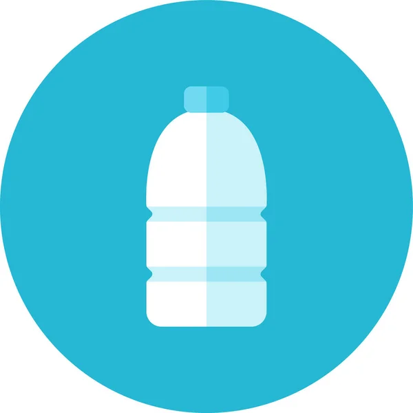 Flasche Wasser Flache Ikone Flachen Stil — Stockvektor