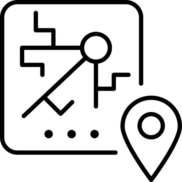Gps Ubicación Mapa Icono — Vector de stock