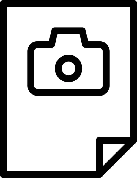 Icône Fichier Document Appareil Photo Dans Catégorie Photographie — Image vectorielle