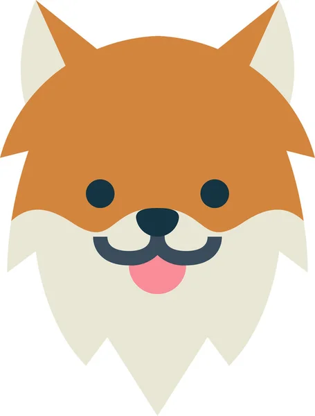 Pomeranian Pes Pet Icon — Stockový vektor