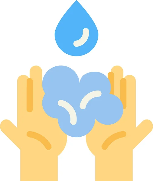 Hands Wash Water Icon — Stock Vector
