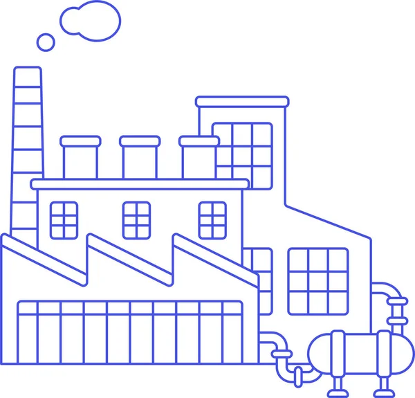 建筑类别中的城市工厂图标 — 图库矢量图片