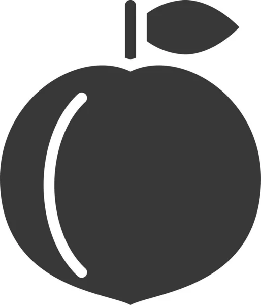 Lebensmittel Frisches Obst Symbol Solidem Stil — Stockvektor