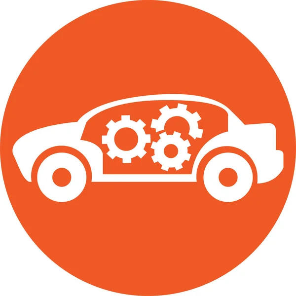 Auto Automobile Car Icon Solid Style — Stock Vector