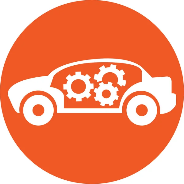 Auto Coche Coche Icono Estilo Sólido — Vector de stock