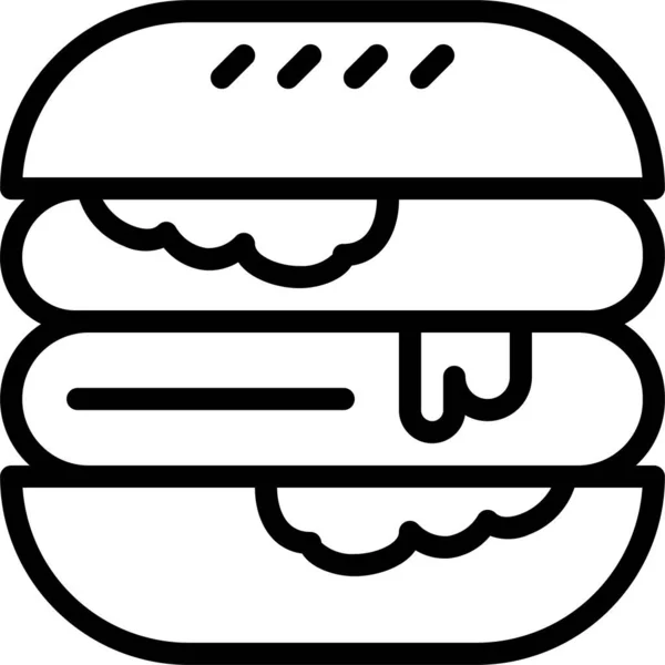 汉堡包快餐图标 — 图库矢量图片