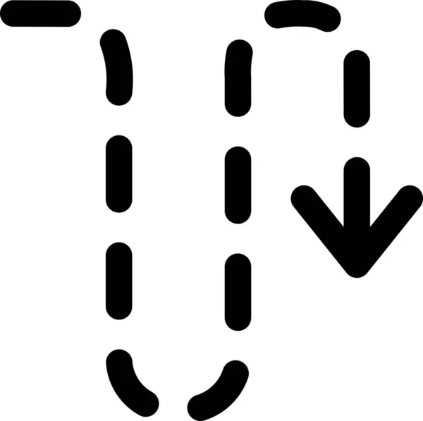 Diagram Dash Wave Icon Outline Style — Stock Vector