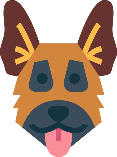Tysk Herde Hund Ikon — Stock vektor