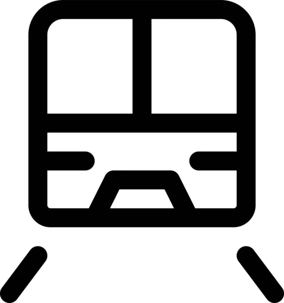 Icône Transport Moteur Chemin Fer Dans Style Contour — Image vectorielle