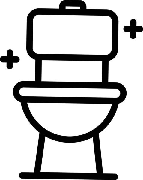 浴室清洁轮廓图标 — 图库矢量图片