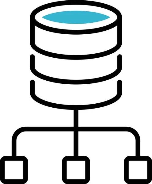 Icono Datos Archivos Industriales — Vector de stock