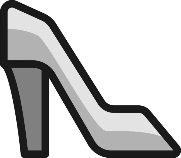 Иконка Каблуках Обуви Стиле Заполненного Контура — стоковый вектор