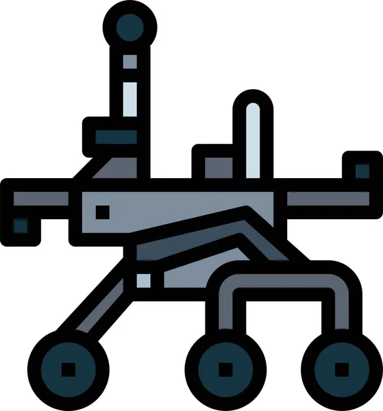 Exploración Rover Espacio Icono — Vector de stock