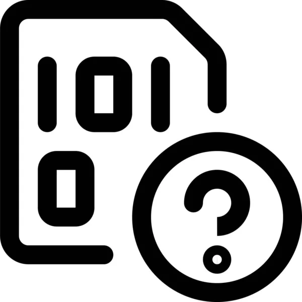 Ícone Pergunta Código Arquivo Estilo Esboço — Vetor de Stock