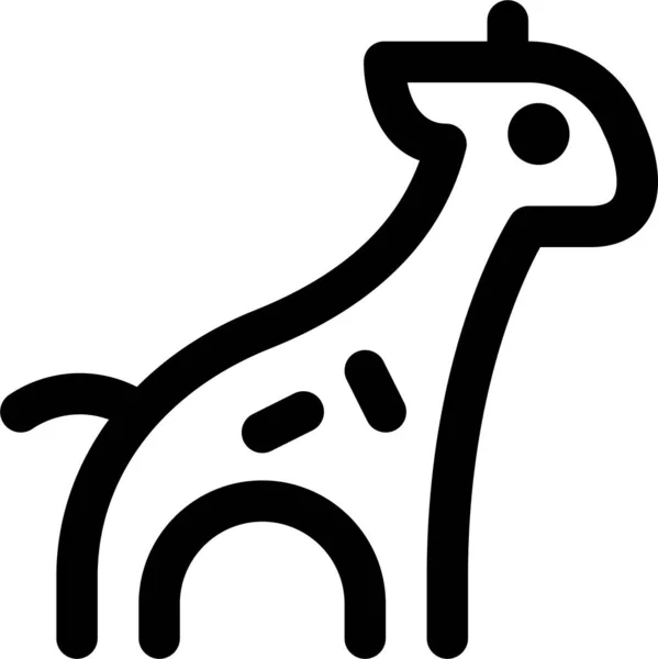 Giraffenkörper Säugetier Symbol Umriss Stil — Stockvektor