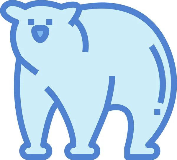 Ведмідь Значок Дикої Природи Ссавця Заповненому Стилі — стоковий вектор