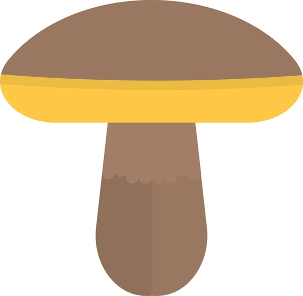 Agaric Food Forest Icon Επίπεδο Στυλ — Διανυσματικό Αρχείο