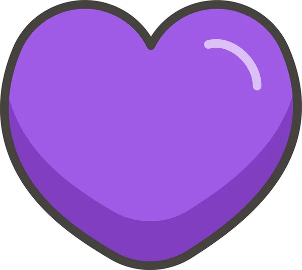 1F49C Heart Purple Icon — Stock Vector