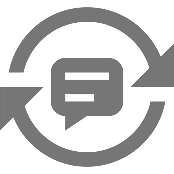 Bubble Chat Refresh Symbol Umrissstil — Stockvektor