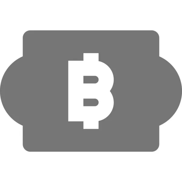 Bitcoin Solides Glyphen Symbol Solidem Stil — Stockvektor