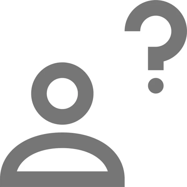 Question User Help Icon Outline Style — Stock Vector