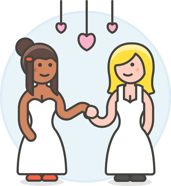 Ceremony Couple Dance Icon — Stock Vector