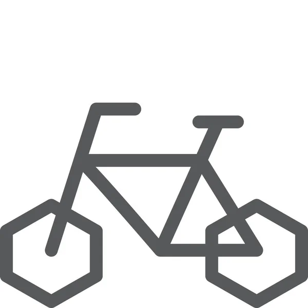 Bicicleta Bicicleta Paseo Icono Estilo Del Esquema — Vector de stock
