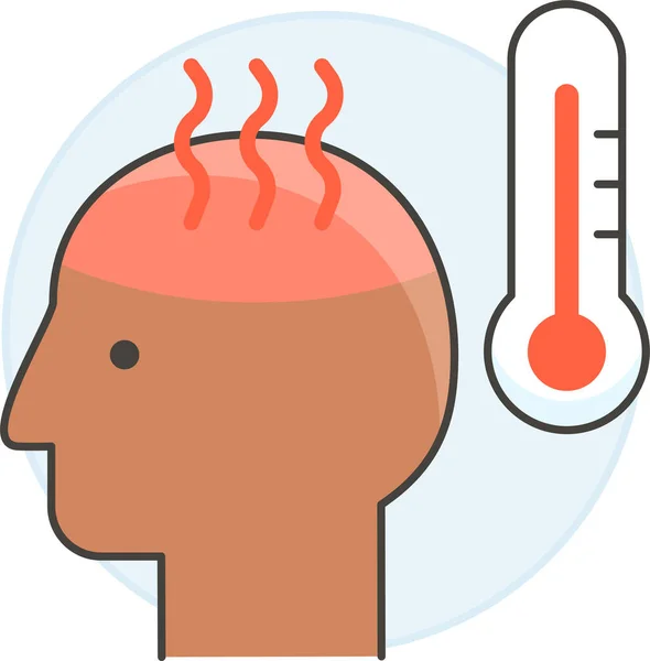 Ícone Temperatura Condição Termômetro Categoria Hospitais Cuidados Saúde —  Vetores de Stock