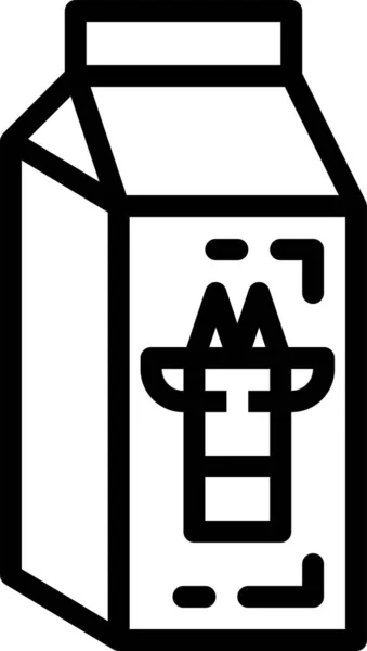 Ontbijt Drankje Pictogram Schema Stijl — Stockvector