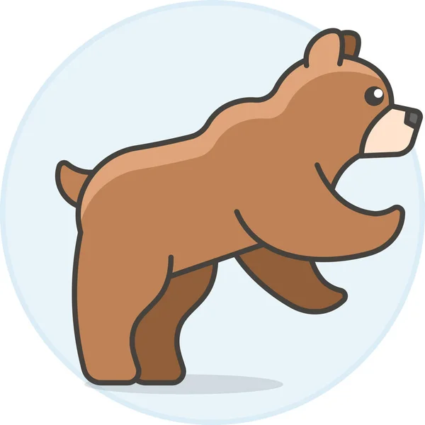 Ikona Spadku Stanu Środowiska Niedźwiedzia Kategorii Zarządzania Przedsiębiorstwem — Wektor stockowy