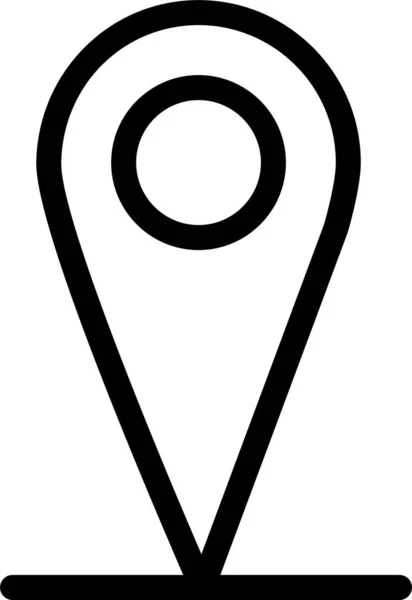 Ikona Pin Map Lokalizacji Stylu Zarysu — Wektor stockowy