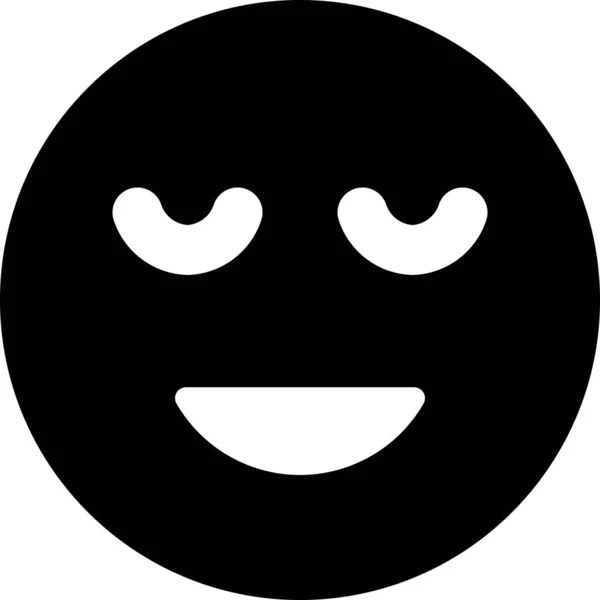 Sonriente Bendito Icono Chat Estilo Sólido — Vector de stock