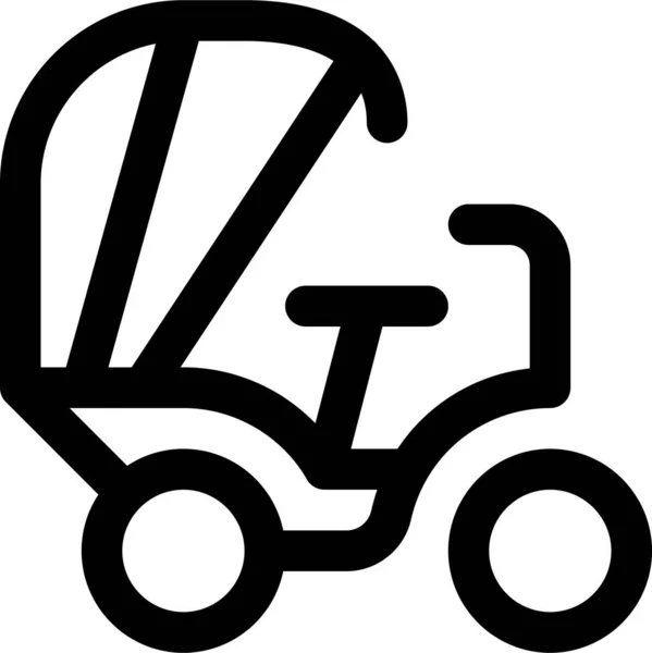 Иконка Велосипедного Путеводителя Стиле Наброска — стоковый вектор