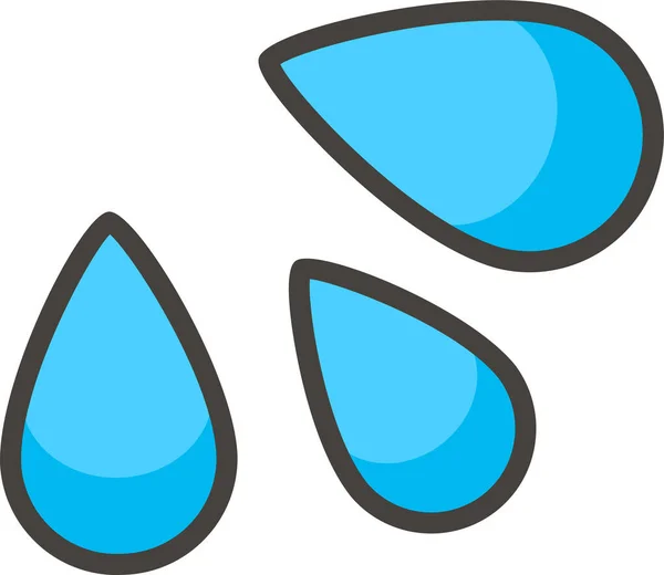 Droplets Swet Filled Περίγραμμα Εικονίδιο Στυλ Γεμάτο Περίγραμμα — Διανυσματικό Αρχείο