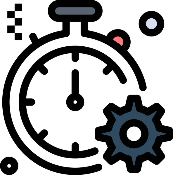 Reloj Negocios Icono Rápido Categoría Gestión Empresas — Vector de stock