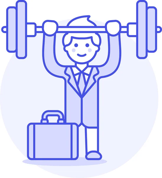 Briefcase Work Exercise Icon Filled Outline Style — Stock Vector