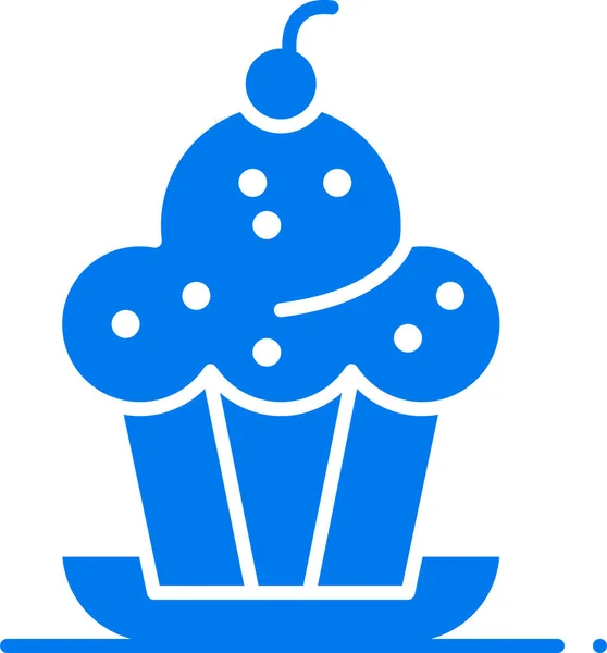 Kuchen Dessert Muffin Symbol — Stockvektor