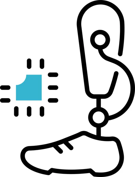 Иконка Автоматического Процессора Ноги — стоковый вектор